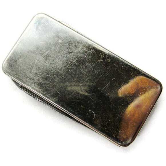 Money Clip Vintage Worn Gold Tone Classic Knife Scissors File Stainless Steel - Picture 9 of 9